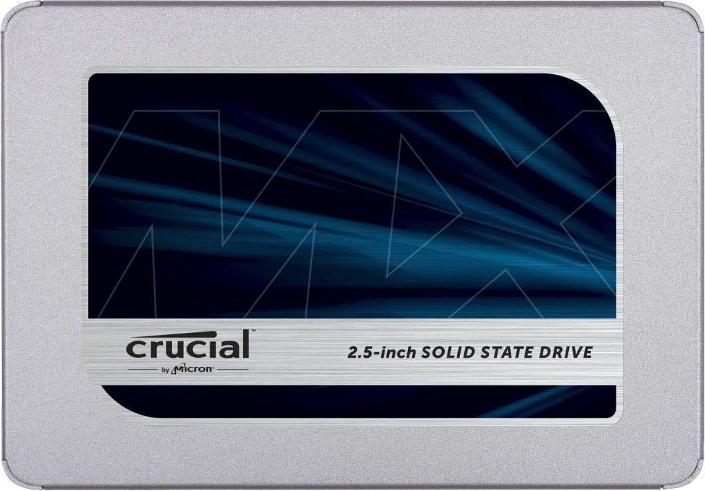 Crucial MX500 250GB SSD interne SSD (250 GB) 2,5" 560 MB/S Lesegeschwindigkeit, 510 MB/S Schreibgeschwindigkeit, 3D NAND SATA silberfarben