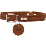 Hunter Halsband Aalborg, cognac Größe XS-S Halsumfang 28-33cm Hund