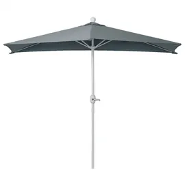 MCW Sonnenschirm halbrund Lorca, Halbschirm Balkonschirm, UV 50+ Polyester/Alu 3kg & Sichtschutz, Sonnenschirme