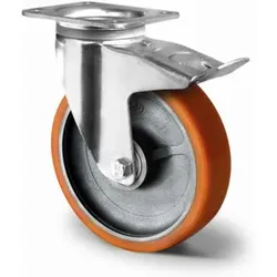 CASCOO Lenkrolle mit Totalfeststeller ø 200 mm Serie I2U5 Doppelkugellager E-Serie