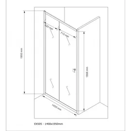Bernstein Duschabtrennung Bernstein Schiebetür Ex505 Nano Klarglas 195cm 140cm