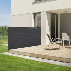 ECD Germany Sichtschutzmatte 100 x 700 cm Anthrazit PVC