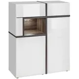 99rooms Hamar WSN Schrank Weiß Hochglanz | Weiß Matt | Esche