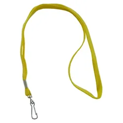 Umhängeband / Lanyards / Schlüsselanhänger aus Polyester mit drehbarem Simplexhaken, Farbe: gelb - 100 Bänder