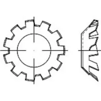 Industrial Quality Supplies DIN 6797 Zahnscheibe, FST galZn V