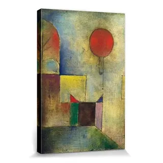 1art1 Paul Klee Poster Roter Ballon, 1922 Bilder Leinwand-Bild Auf Keilrahmen | XXL-Wandbild Poster Kunstdruck Als Leinwandbild 120x80 cm