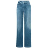 MAC Dream Wide Leg Jeans in mittelblauer Waschung-D34 /