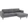 Home Affaire Eckcouch Cord 2-Sitzer Grau
