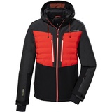 KILLTEC Herren Skijacke/Funktionsjacke mit abzippbarer Kapuze und Schneefang KSW 56 MN SKI JCKT, Schwarz/Rot, M, 38710-000