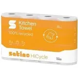 satino by wepa Küchenrolle HiCycle, 3-lagig, hochweiß Tissue, 100% Recycling, mit Triangelprägung, extrem - 1 Stück (178320)