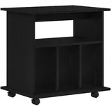 vidaXL Rollschrank Schwarz Eiche 60x45x55 cm Holzwerkstoff