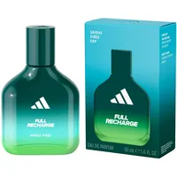 adidas Vibes Full Recharge Eau de Parfum, für alle, belebend und belebend, langanhaltender Duft, Zedernblatt und Muskatellersalbei, 50 ml