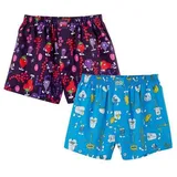 Lousy Livin Berry Lunch Boxershorts blau M 2er Pack