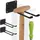 Relaxdays Gerätehalter 3er Set, Doppelhaken, Besenhalter für die Wand, Garten, HxBxT: 7,5 x 9 x 24 cm, Stahl, schwarz