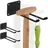 Relaxdays Gerätehalter 3er Set, Doppelhaken, Besenhalter für die Wand, Garten, HxBxT: 7,5 x 9 x 24 cm, Stahl, schwarz