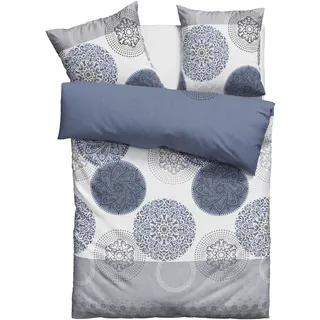 MY HOME Tesso Ornamenten Blau 200 x 200 cm + 80 x 80 cm