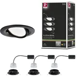 Paulmann Nova Coin LED Einbauleuchte schwarz matt Set, 3-tlg. (94472)