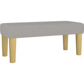 vidaXL Boxspringbett mit Matratze Hellgrau 100x200 cm Stoff - Grau