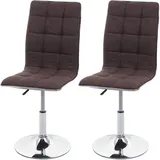 MCW Esszimmerstuhl C41-2-h Polyester braun 2er Set