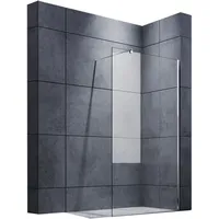100x200cm Walk in Duschwand nano esg 8mm Duschtrennwand Glaswand mit Stabilisator - Sonni