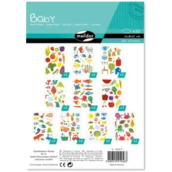 Maildor Baby, 20 Stickerbogen 14,8x21cm, Thematische Sortierung - Mehrfarbig AE056O