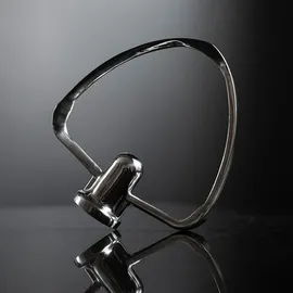 Kitty Professional Edelstahlflachrührer Schmetterling kompatibel mit KitchenAid Mini Silber