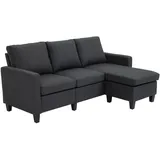 Homcom Ecksofa Stoffsofa L-Form Leinen