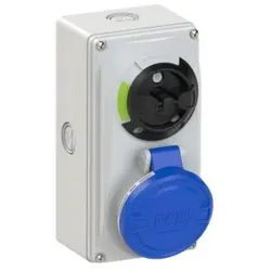 PCE 6115-9k CEE-Steckdose abschaltbar kompakt 16A 5p 9h IP44/IP54 Knock Out 61159k
