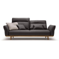 hülsta sofa 3-Sitzer hs.460, Sockel in Nussbaum, Füße Nussbaum, Breite 208 cm braun
