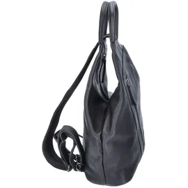 The Skandinavian Brand Damen Leder Rucksack Black