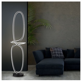 WOFI Stehleuchte Wohnzimmer Modern Stehlampe dimmbar mit Fernbedienung Leselampe LED dimmbar, CCT Memoryfunktion, 51,5W 4700Lm, DxH 36x156 cm, Wofi 11555