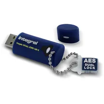 Integral 64GB Crypto-140-2 256-Bit 3.0 USB Stick Verschlüsselt - USB Stick Passwort geschützt - FIPS 197 Zertifiziert, Robustes, dreilagiges, wasserdichtes Design XTS-AES