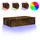 vidaXL TV-Schrank mit LED-Leuchten Räuchereiche 60x35x15,5 cm