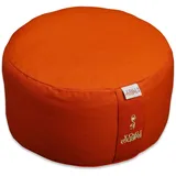 Generisch Außenbezug | Ersatzbezug für Yogakissen - Rundkissen 1-TLG | Kordelzug Ø33 cmx20cm (Orange)