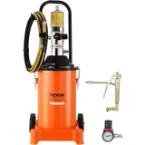 Vevor Fettpumpe 12L Luftbetriebene Fettpumpe 0,6–0,8 MPa Aluminiumdruckguss-Pumpe -20-100°C Betriebstemperatur, Pneumatische Fettpumpe NPT-Anschluss Schmierfettpumpe Geeignet für 0-3# Fett