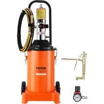 Vevor Fettpumpe 12L Luftbetriebene Fettpumpe 0,6–0,8 MPa Aluminiumdruckguss-Pumpe -20-100°C Betriebstemperatur, Pneumatische Fettpumpe NPT-Anschluss Schmierfettpumpe Geeignet für 0-3# Fett