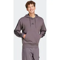 adidas Herren Kapuzensweat Essentials 3-Streifen French Terry, Größe L in Grau GRESTR/BLACK