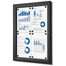 Showdown Displays Showdown® Displays Schaukasten schwarz 4x DIN A4 59,2 x 2,3 x 69,6 cm, 1 St.