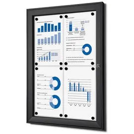 Showdown Displays Showdown® Displays Schaukasten schwarz 4x DIN A4 59,2 x 2,3 x 69,6 cm, 1 St.
