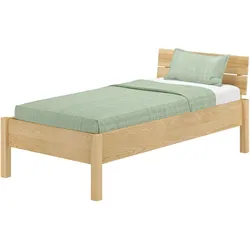 Erst-Holz Metallfreies Einzelbett Esche Massivholz 90x200 Holzbett V-60.90-09K