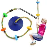 Braoses Schaukel mit Plattform für Kinder 200 kg Blau-a