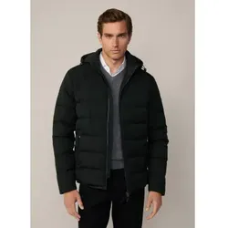 Hackett London für Herren. HM403217 Hybrid-Puffermantel dunkelgrün (L), Lässig, Recyceltes Polyester, Nachhaltig
