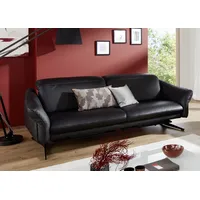 Sofa 3 Sitzer himolla 1808 (BHT 223x81x101 cm) - schwarz - BHT 223x81x101 cm