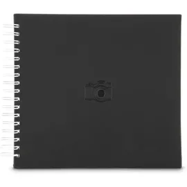 Hama Signs Spiral-Album 28x24 cm (Ringbuch Album mit 50 weiße Seiten, schwarz