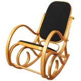 MCW Schaukelstuhl Gallarate Eiche-Optik Kunstleder Schwarz