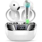 Bluetooth-Kopfhörer, Bluetooth-Kopfhörer, kabellos, IP7, wasserdicht, Bluetooth-Kopfhörer - Weiß