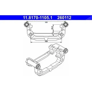ATE Halter, Bremssattel 11.8170-1105.1