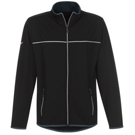 TRIGEMA Trainingsjacke TRIGEMA "TRIGEMA Praktische Sportjacke aus Microfaser", Herren, Gr. M, schwarz, 92% Polyester, 8% Elastan, sportlich, Jacken
