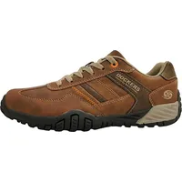 Dockers by Gerli Herren Low-Top Sneaker, Männer Halbschuhe,Wechselfußbett,Turnschuhe,Laufschuhe,schnürschuhe,schnürer,Cognac,45 EU