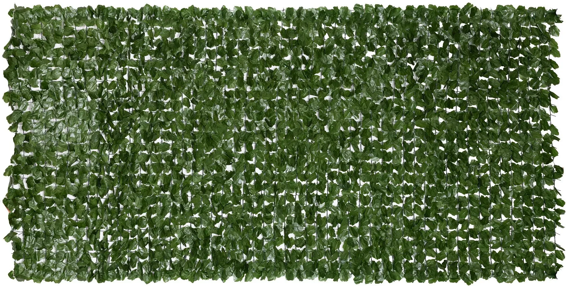 Outsunny Künstliche Efeu Hecke Sichtschutz Dekor Roll 3L x 1,5H m Realistisches Laub Anti-UV Dunkelgrün   Aosom